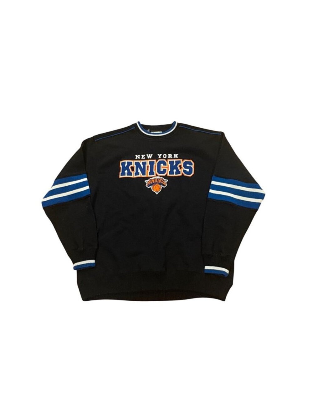 Rare Vintage 90s Lee Sport New York Knicks NBA Crewneck Sweatshirt Black Large